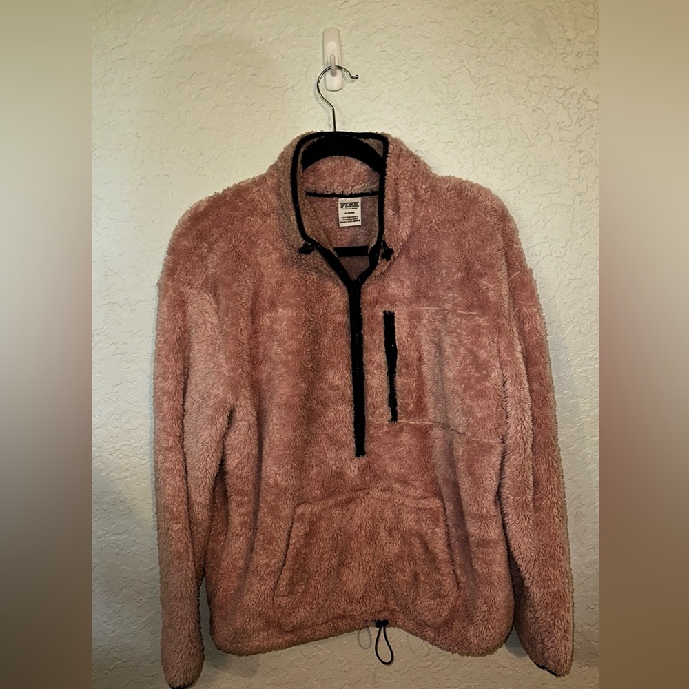 PINK Sherpa half zip
